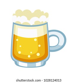 Cartoon vector mug of beer icon