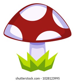 Cartoon vector mushroom icon