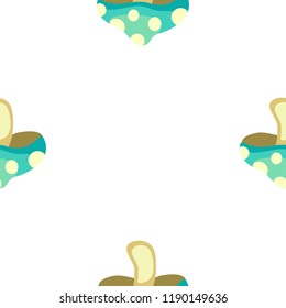 Cartoon vector mushroom seamless pattern