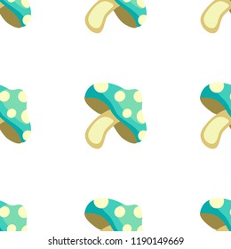 Cartoon vector mushroom seamless pattern