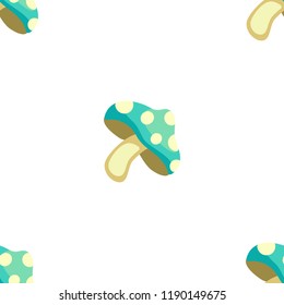 Cartoon vector mushroom seamless pattern