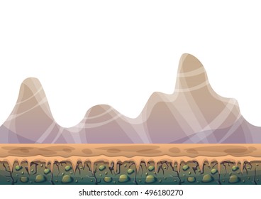 cartoon vector nature landscape background with separated layers for game art and animation game design asset in 2d graphic