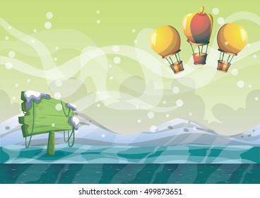 cartoon vector nature landscape background with separated layers for game art and animation game design asset in 2d graphic