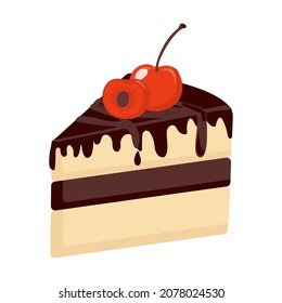 cartoon vector object chocolate cheese cake