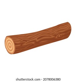 cartoon vector object cutted tree trunk wood