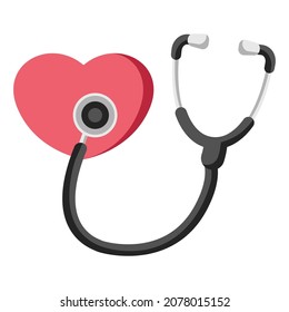 cartoon vector object doctor's stethoscope