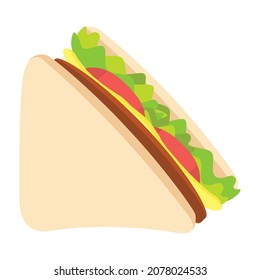 cartoon vector object food sandwich
