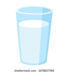 objeto vectorial de dibujos animados un vaso de leche