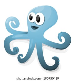 Cartoon vector octopus