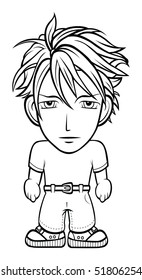cartoon vector outline illustration