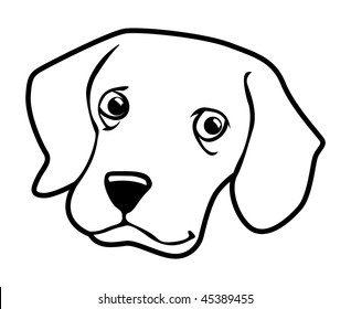 dog face outline