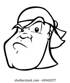 cartoon vector outline illustration bully