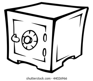 cartoon vector outline illustration safe
