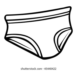 cartoon vector outline illustration underwear