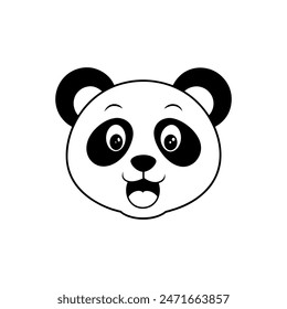 Un Vector de dibujos animados Panda Cara Ilustración