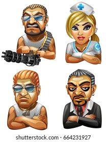 Cartoon vector portraits