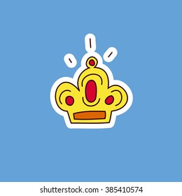 Cartoon vector princess crown