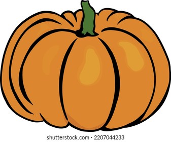 Calabaza vectorial de caricatura aislada Halloween