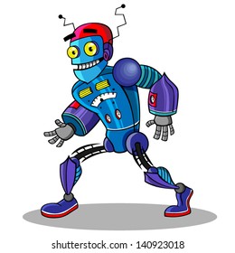 Cartoon vector robot.