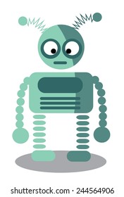 Cartoon vector robot 