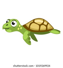 Cartoon vector sea turtle