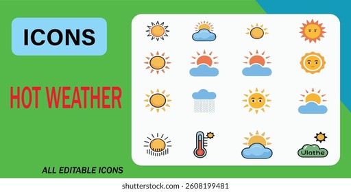 Cartoon vector set of Easter icons and animal characters design with all editable