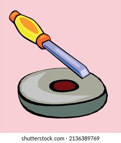 Cartoon vector sharpener of all kinds of tools