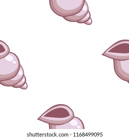 Cartoon vector shell seamless pattern