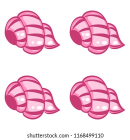 Cartoon vector shell seamless pattern