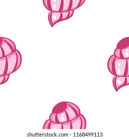 Cartoon vector shell seamless pattern