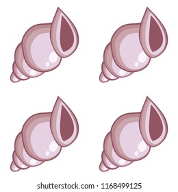 Cartoon vector shell seamless pattern