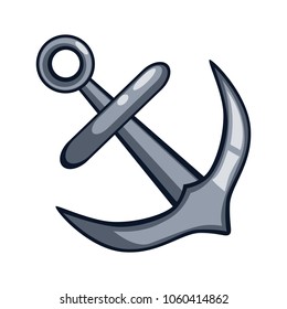 Cartoon vector ship anchor icon