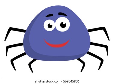 Cartoon Vector Spider Illustration