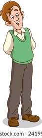  cartoon vector of standing man