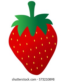Cartoon Vector Strawberry Fruit Illustration