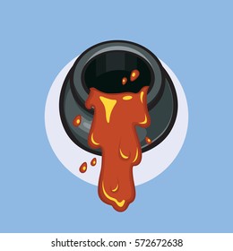 Cartoon vector styled illustration, kattle