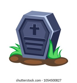 Cartoon vector tombstone