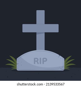 Cartoon vector of tombstone, Illustration.