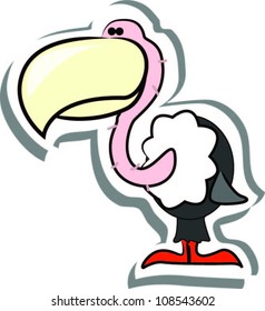 Cartoon vector vulture