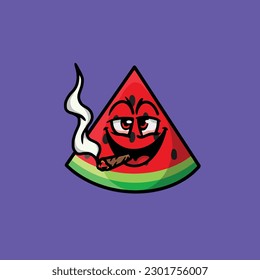 Cartoon vector watermelon cute design art illustration