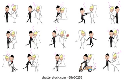 cartoon vector wedding design