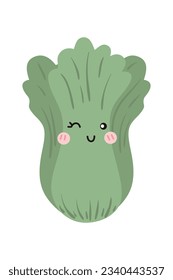 Cartoon vegetable character sticker. Funny emoticon in flat style. Food emoji. Funny vegetable characters isolated on white background, Cute and funny fruit set vector illustration