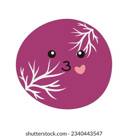 Cartoon vegetable character sticker. Funny emoticon in flat style. Food emoji. Funny vegetable characters isolated on white background, Cute and funny fruit set vector illustration