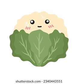 Cartoon vegetable character sticker. Funny emoticon in flat style. Food emoji. Funny vegetable characters isolated on white background, Cute and funny fruit set vector illustration