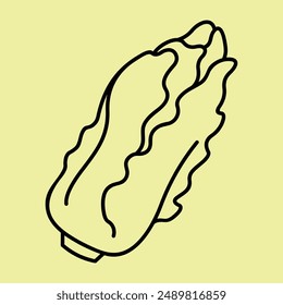Cartoon Vegetable Vector Design. Vegetables food cute art outline