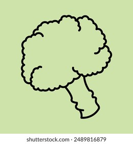 Cartoon Vegetable Vector Design. Vegetables food cute art outline