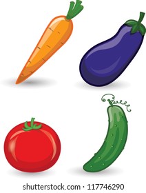 Cartoon vegetables