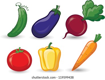 Cartoon  vegetables