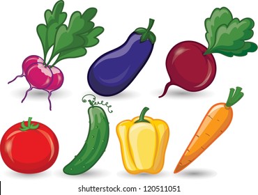 Cartoon vegetables