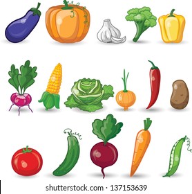Cartoon vegetables